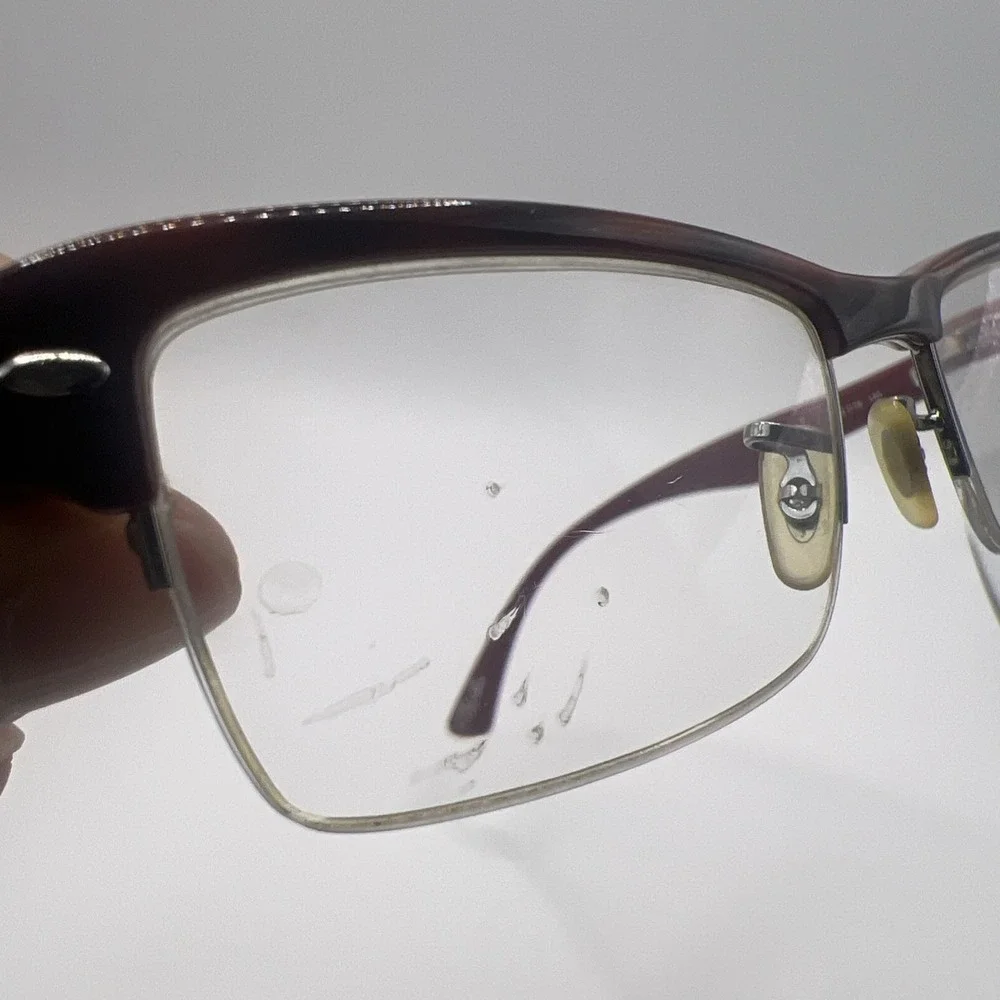 Ray Ban Eyeglasses Frames Only RB 7014 5156 52-18-140 Tortoise & Purple Half Rim
